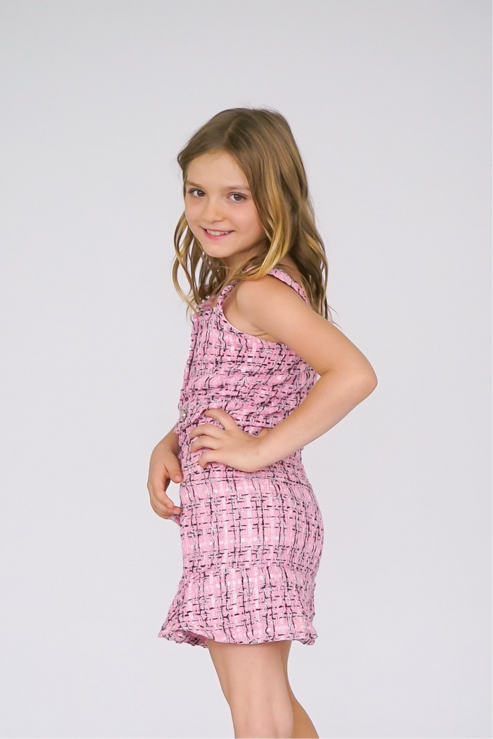 *Tweed Button Down Skirt*