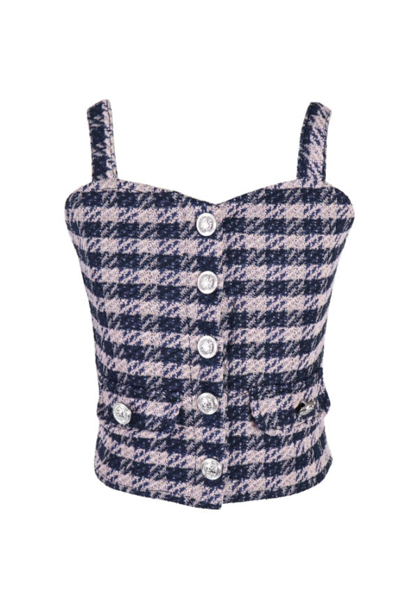 *Tweed Button Down Top*