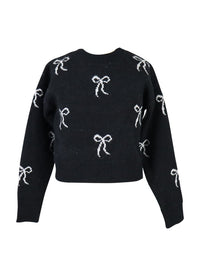*Allover Bow Knit Sweater*