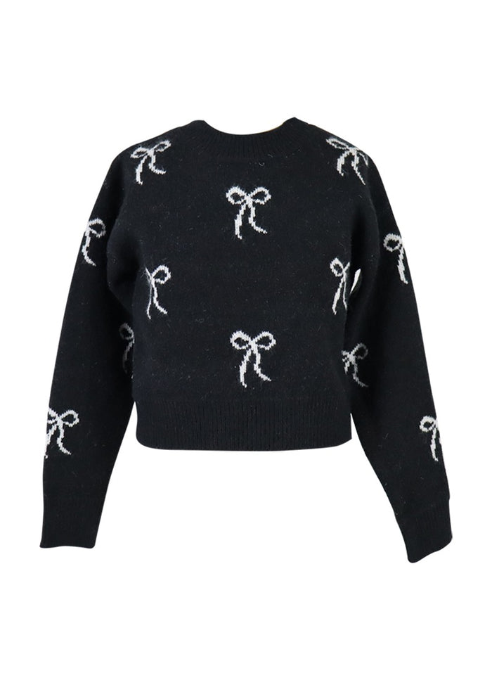 *Allover Bow Knit Sweater*