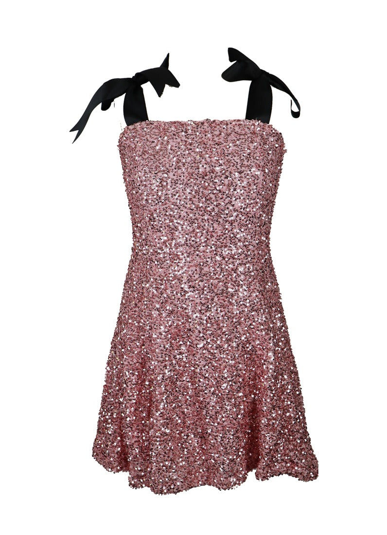 *Midnight Sparkle & Bow Dress*