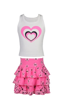 *Bandana Print Ruffle Skirt*