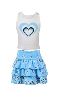 *Bandana Print Ruffle Skirt*