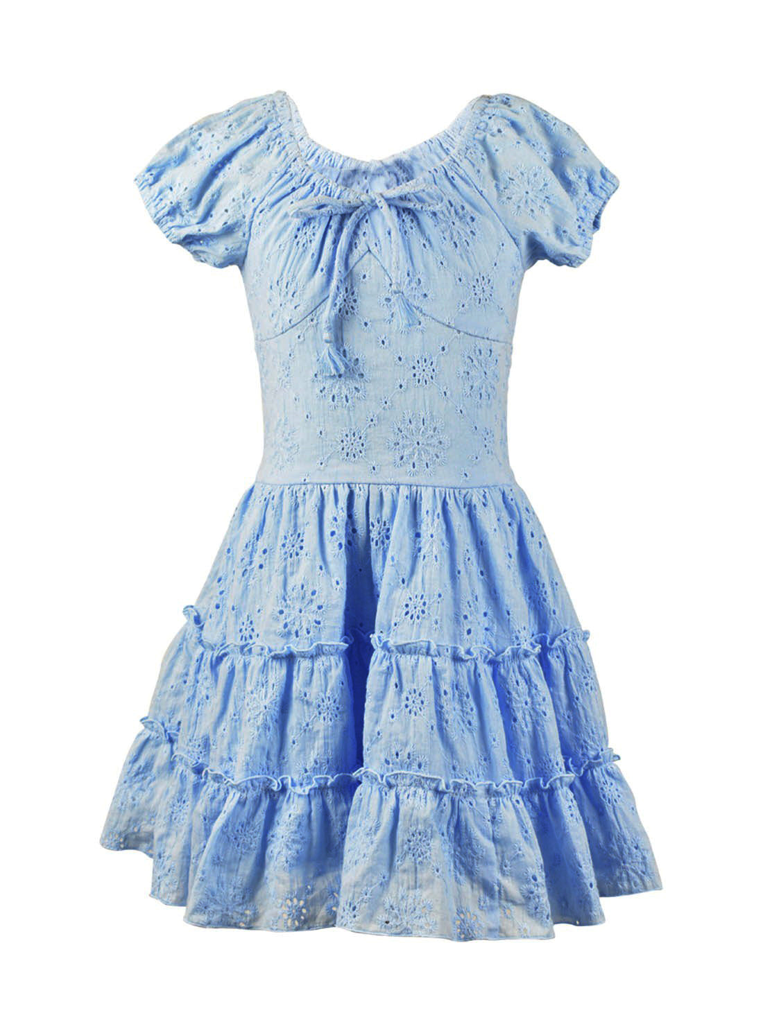 Embroidered Spring Eyelet Tie Dress* – Flowers By Zoe Clothing