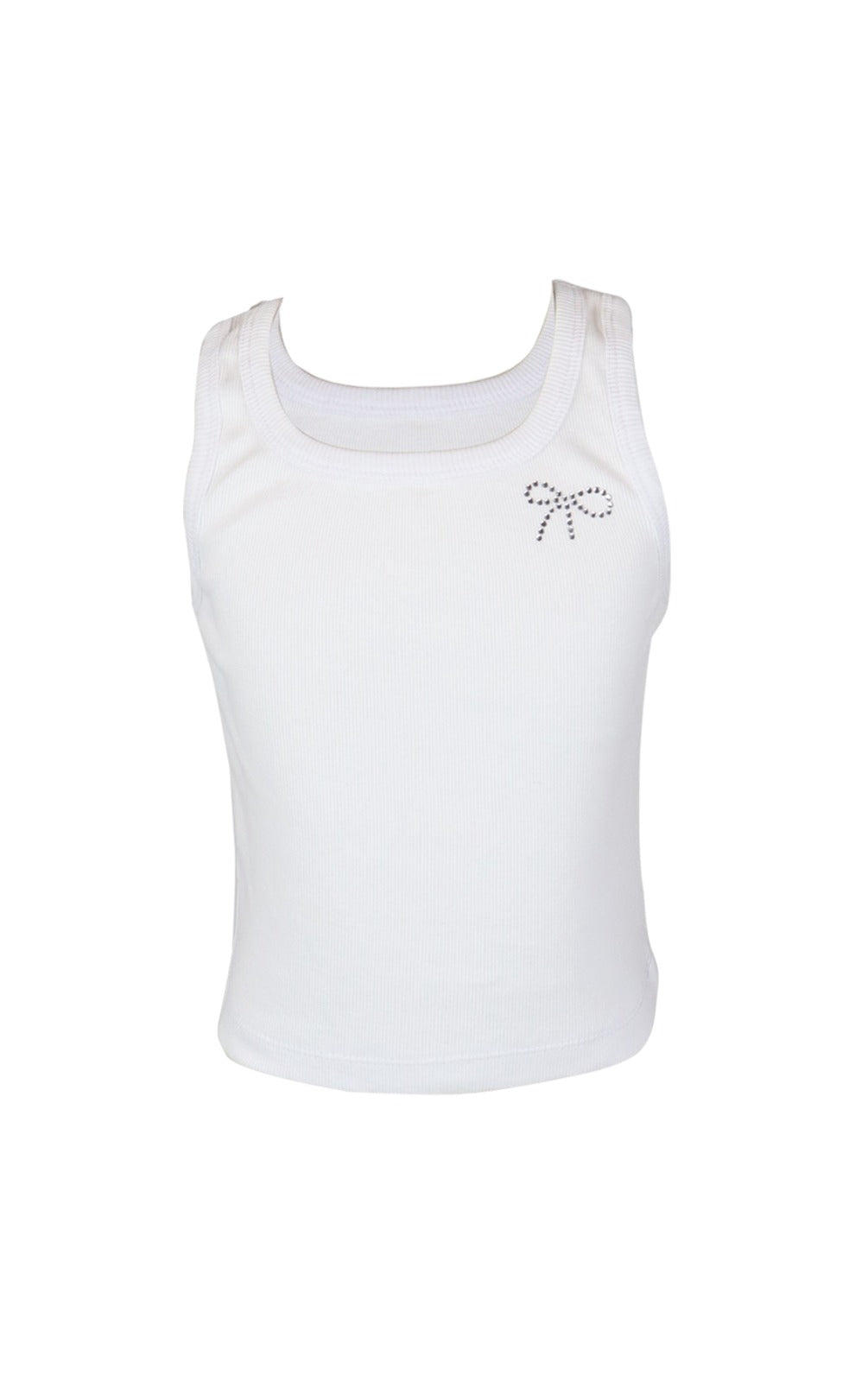 Rhinestone Bow Rib Tank* – Flowers By Zoe Clothing
