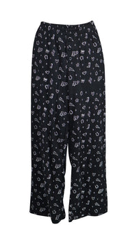 *Pointelle Printed Flare Pant