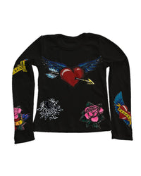 *Tattoo Icon Multi-Color Long Sleeve Tee*