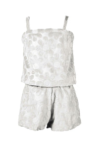 *Allover Daisy Sleevless Romper*
