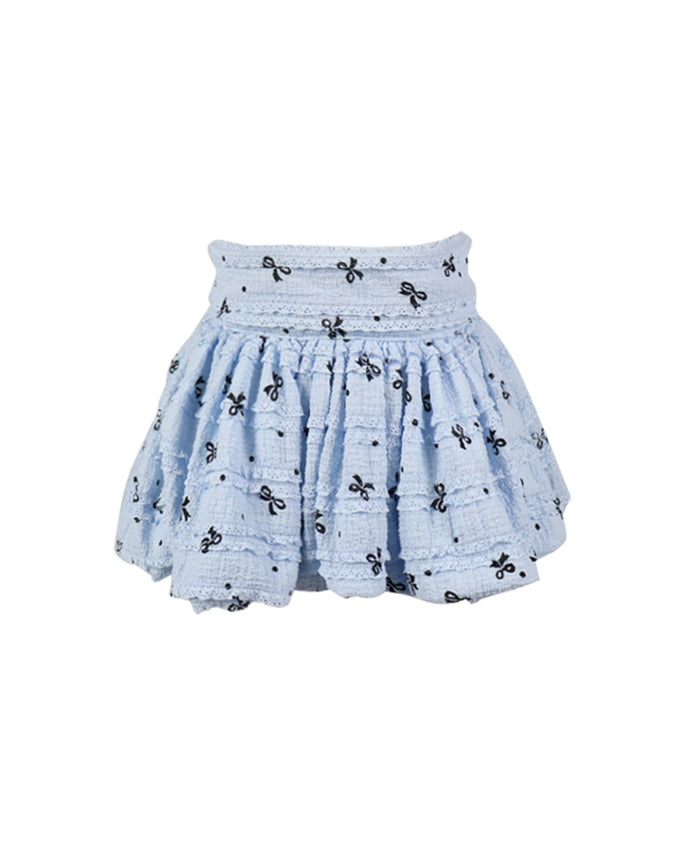 *Blue Allover Bubble Skirt*