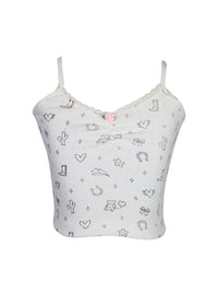 *Pointelle Printed Camisol Top*