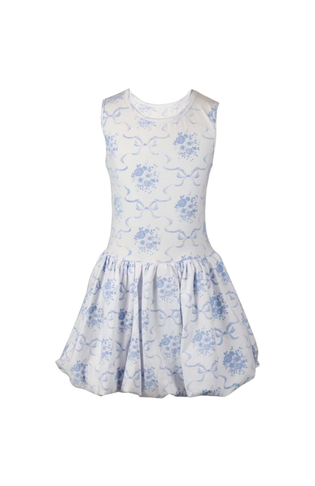 *Bow Toile Printed Bubble Dress*