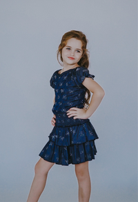 *Chambray Bow Ruffle Skirt*