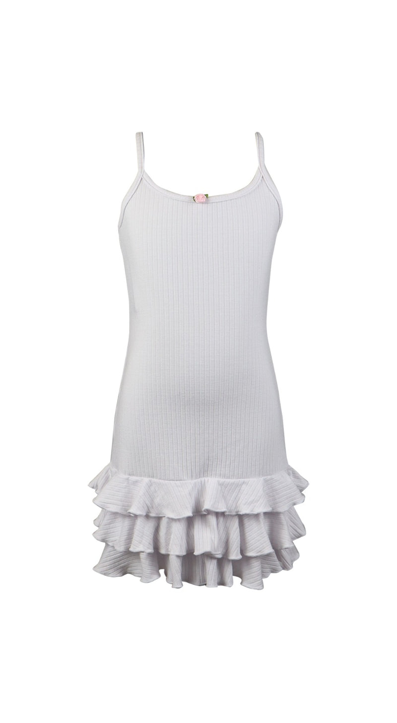 *Rib Ruffle Bodycorn Dress*
