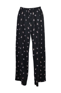 *Pointelle Printed Flare Pant