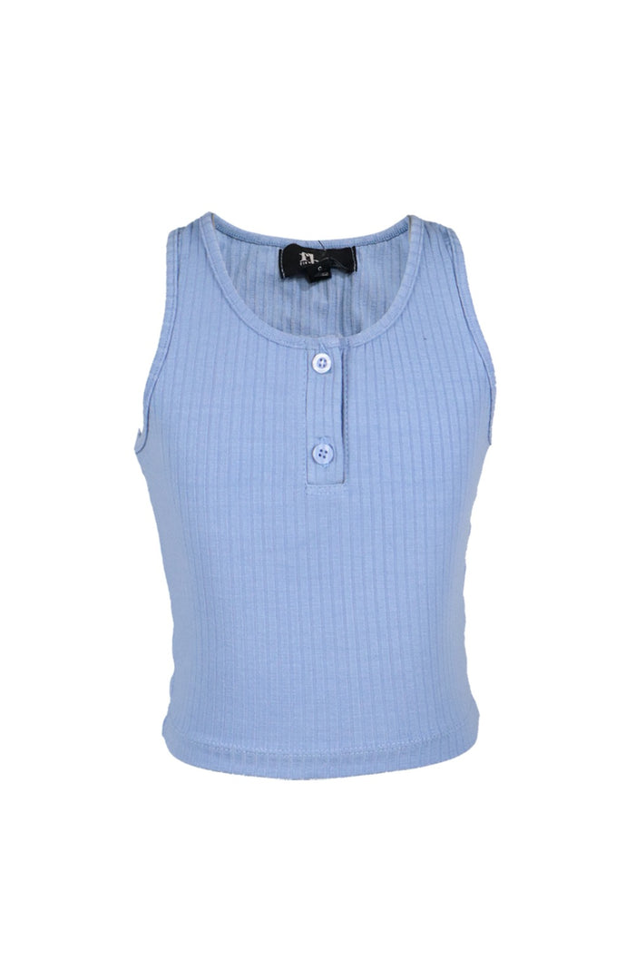 *Rib Button Down Tank*