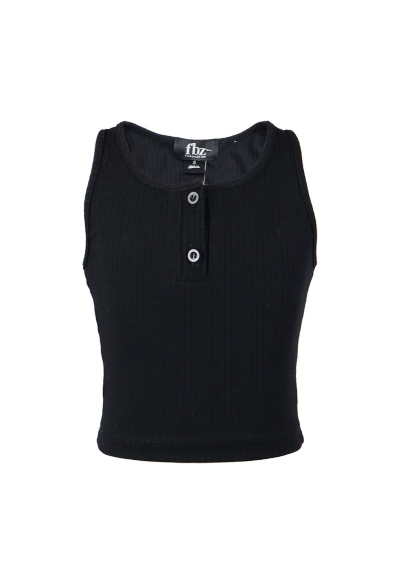 *Rib Button Down Tank*