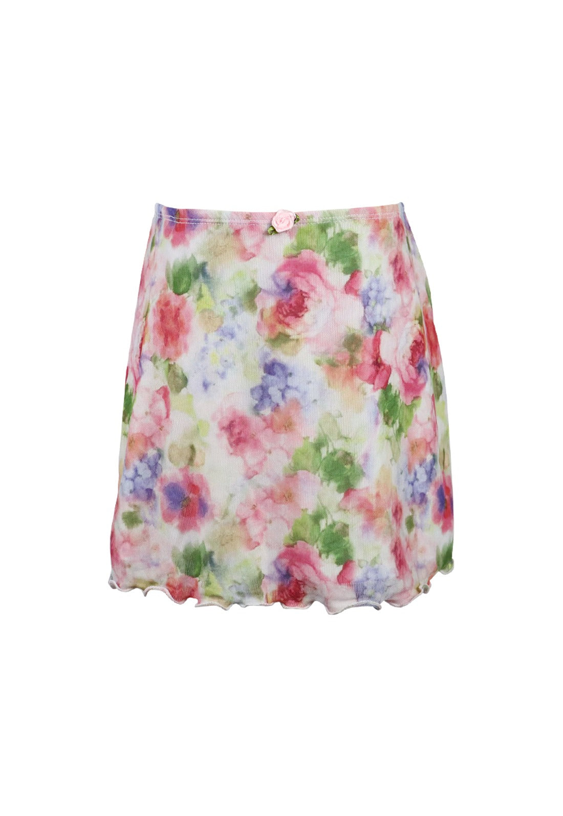 *Tulle Net Floral Print Skirt*