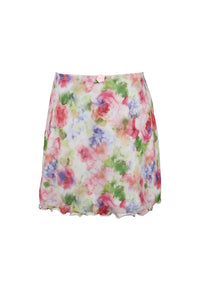 *Tulle Net Floral Print Skirt*