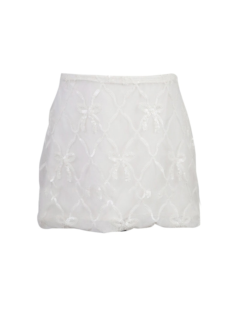 *Bow Squined Mini Skirt*