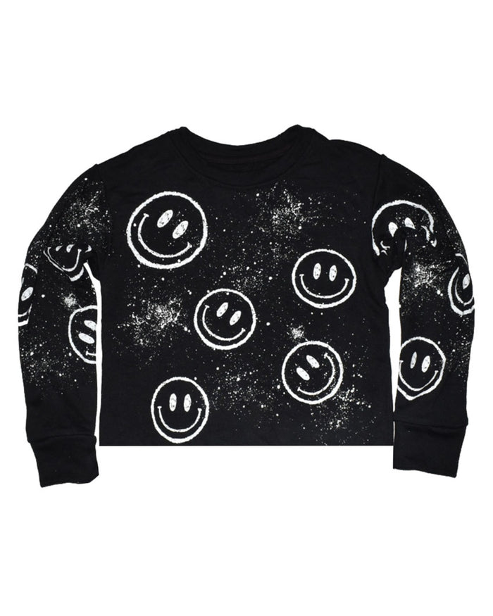 *Black Smile Splatter Sweatshirt*