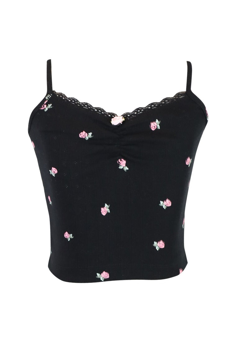 *Pointelle Printed Camisol Top*