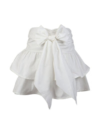 *Poplin Bow Ruffle Skirt*