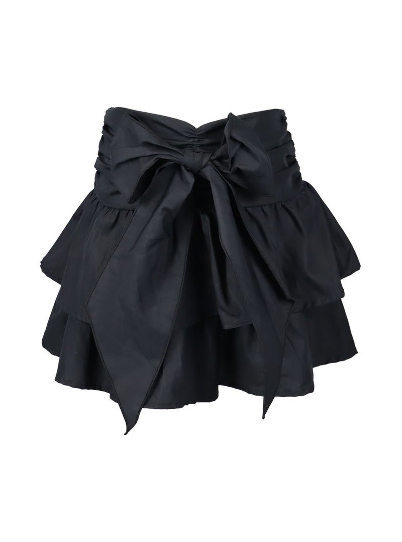 *Poplin Bow Ruffle Skirt*