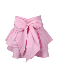 *Poplin Bow Ruffle Skirt*