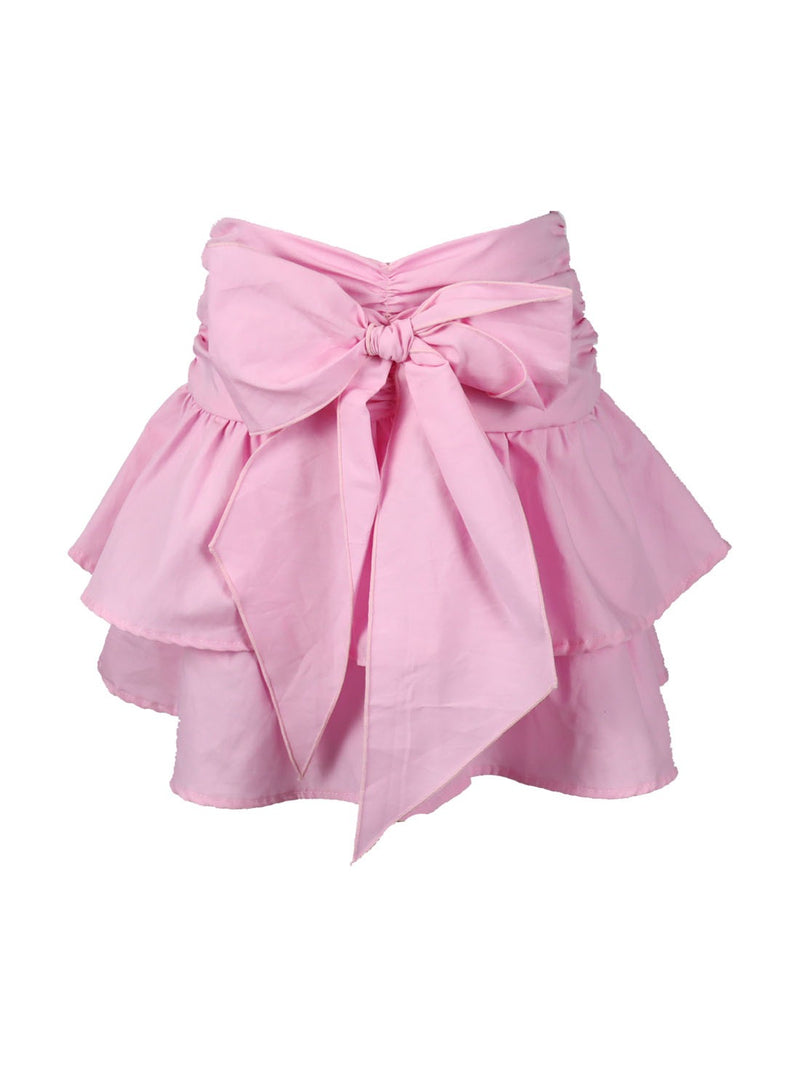 *Poplin Bow Ruffle Skirt*