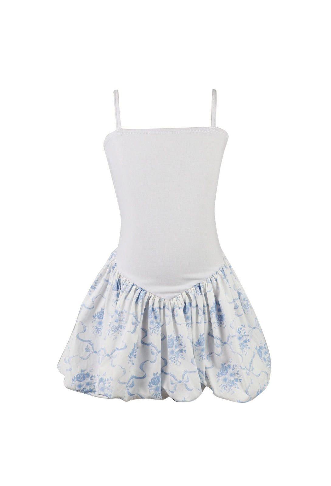 *Bow Toile Printed Ballet Bubble Dress*