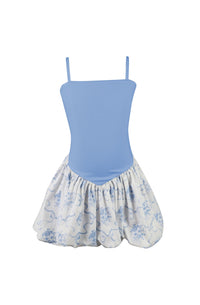 *Bow Toile Printed Ballet Bubble Dress*