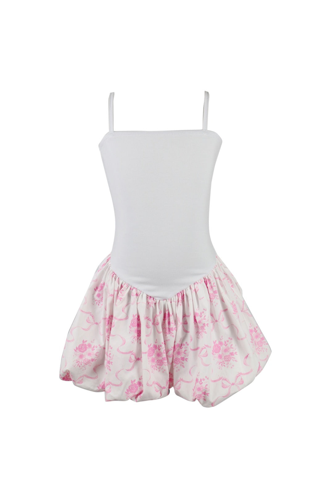 *Bow Toile Printed Ballet Bubble Dress*