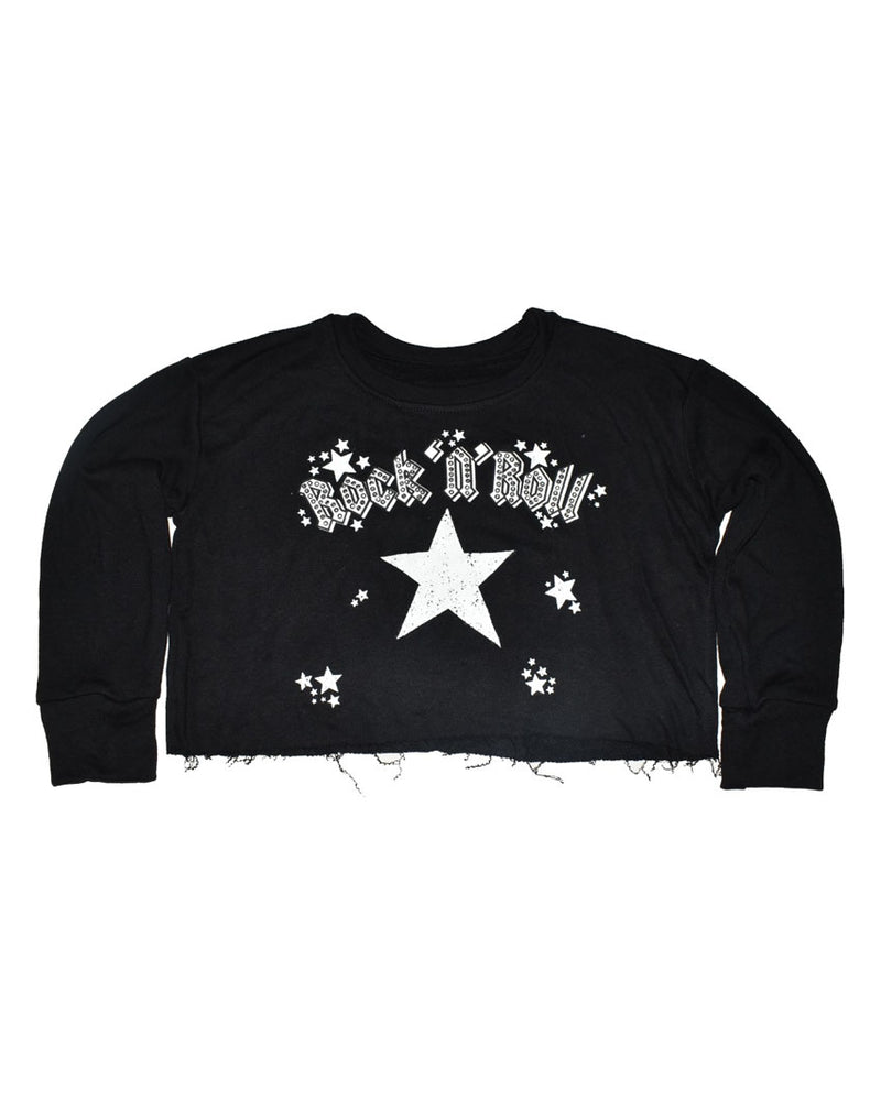 *Black Rollstar Cropped Sweatshirt*