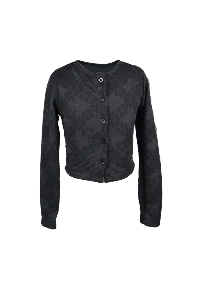 *Emboss Flower Cardigan*
