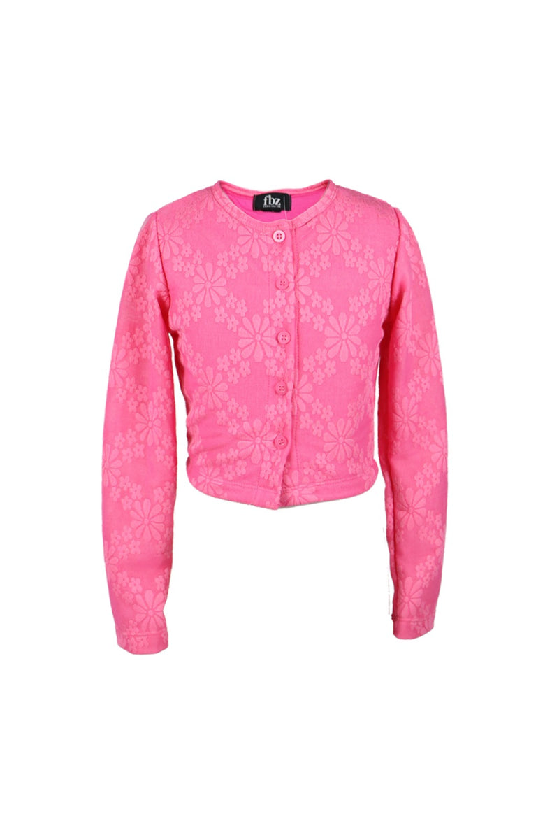 *Emboss Flower Cardigan*