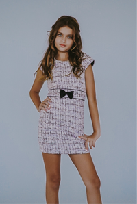 *Tweed Bow Body-con Dress*