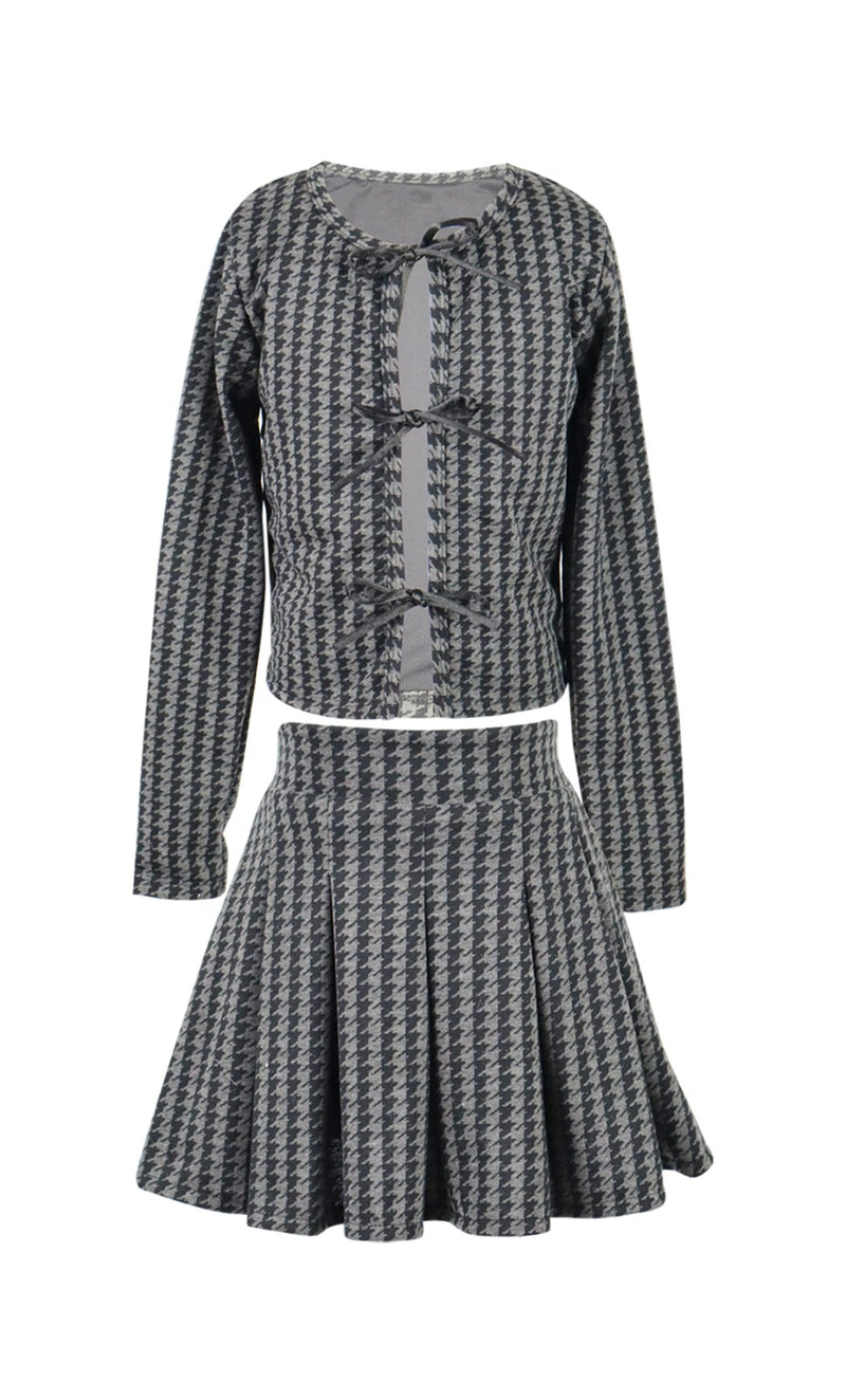 *Houndstooth Pleated Skirt*