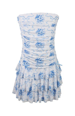 Blue Bow Toile