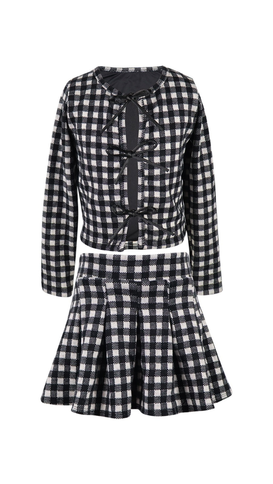 *Houndstooth Pleated Skirt*