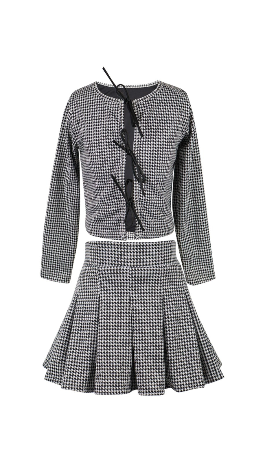 *Houndstooth Pleated Skirt*