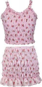 *Checkered Floral Top*