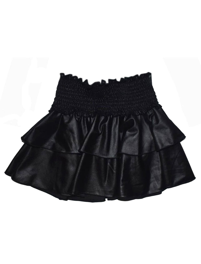 *Black Ruffle Smocked Skirt*