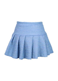 *Black Tweed Pleated Skirt*