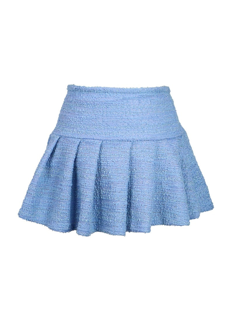 *Black Tweed Pleated Skirt*