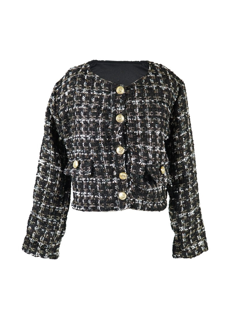 *Tweed Button Down Cardigan*