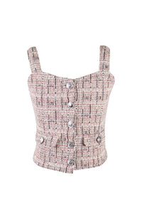 *Tweed Button Down Top*