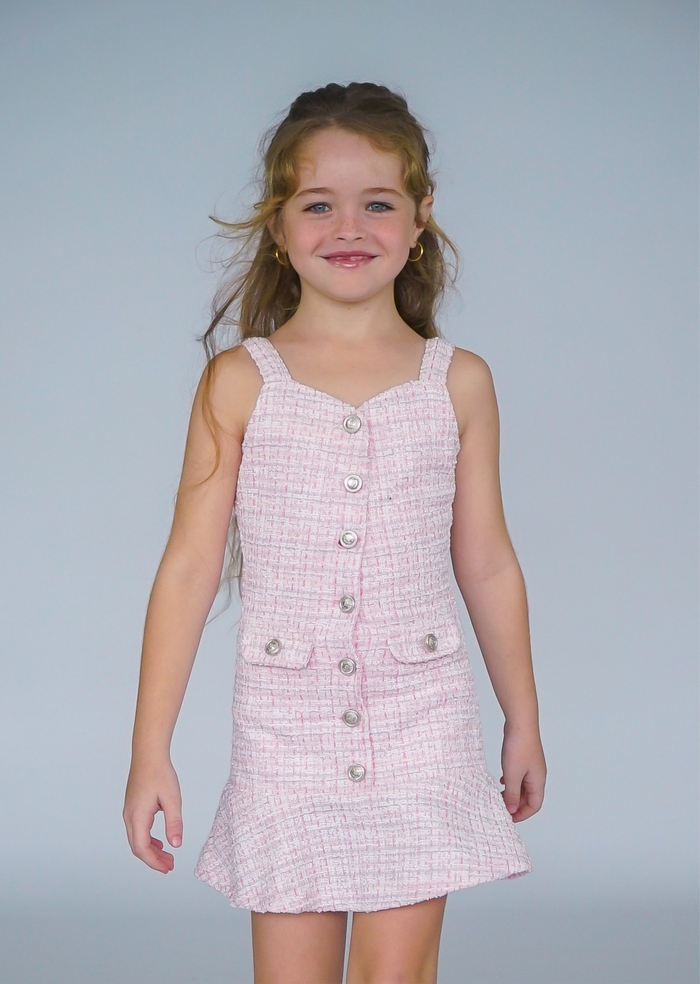 *Tweed Button Down Dress*
