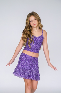 *Purple Floral Printed Cami Top*