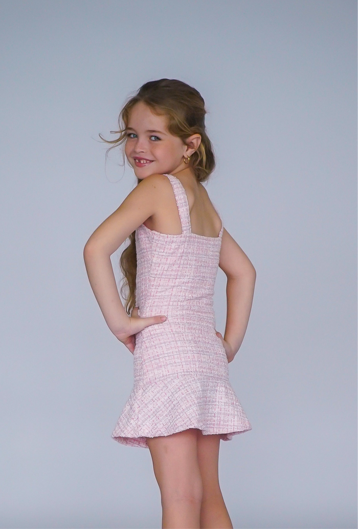 *Tweed Button Down Dress*