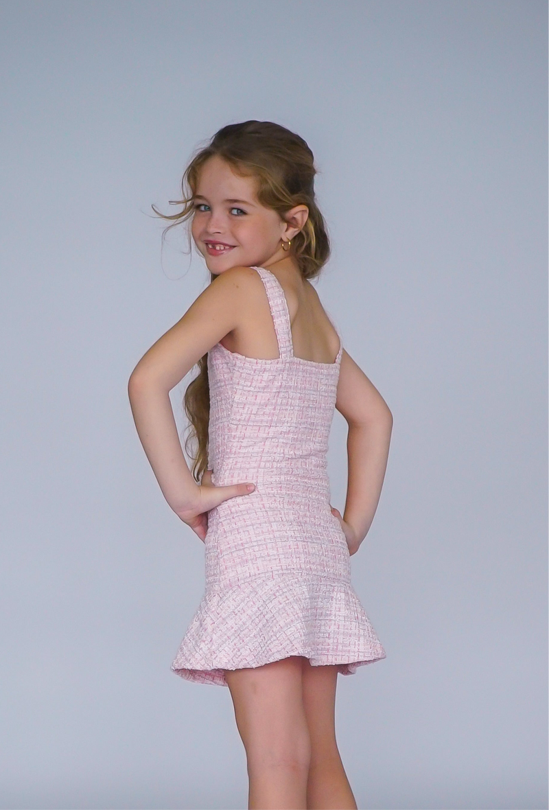 *Tweed Button Down Dress*